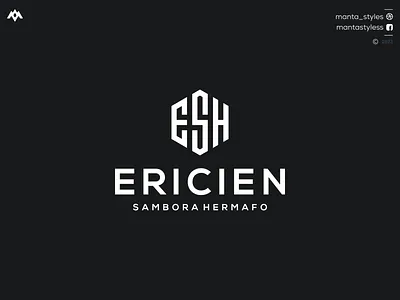 ERICEN SAMBORA HERMAFO app branding design esh initial logo esh letter esh logo graphic design icon illustration letter logo minimal ui vector