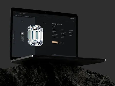 Henig Diamonds dark mode diamonds e commerce luxury product design ui ux web