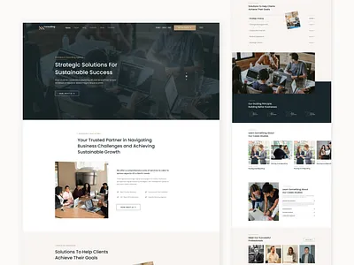 Business Consulting Website Design app branding businessconsulting design dribbble graphic design typography ui uidesign ux uxdesign webdesign