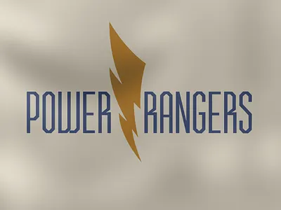 Power Rangers set in Batten CPC font graphic design logo