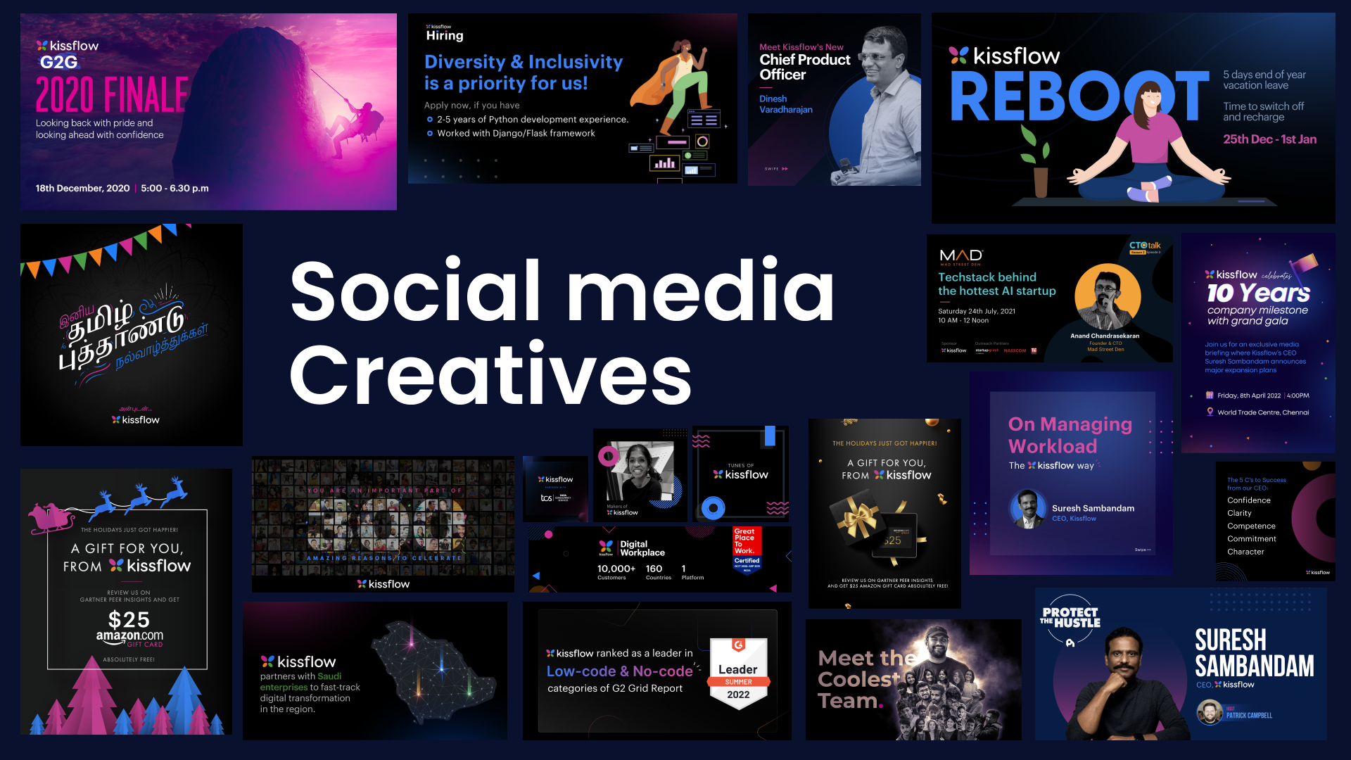 Kissflow - Social media design branding digital art illustration vector