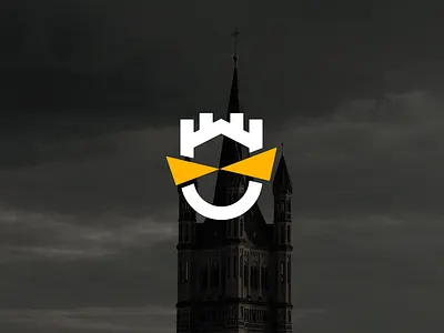 Secure Shield Logo branding castle cyber cyber security graphic design logo secure shield thief tower watch tower