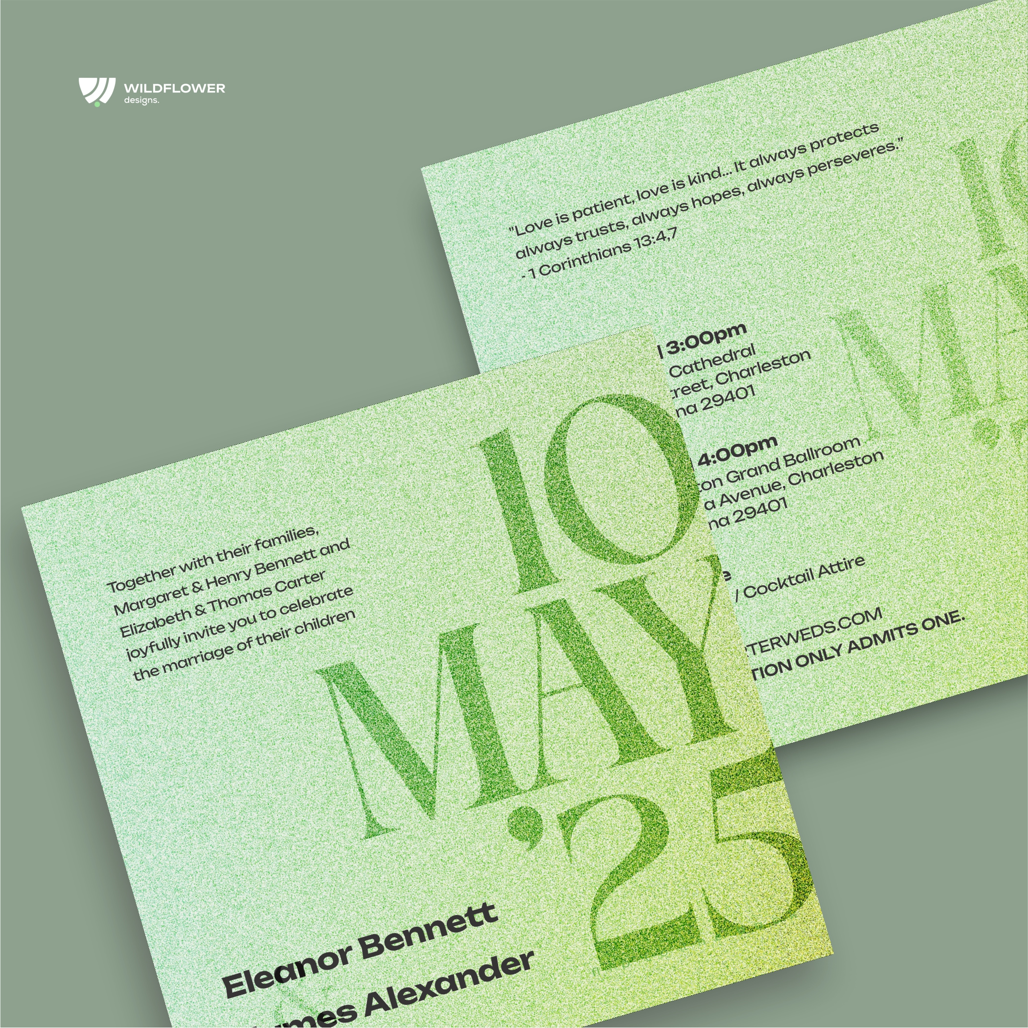 Example of Square Wedding Invitation