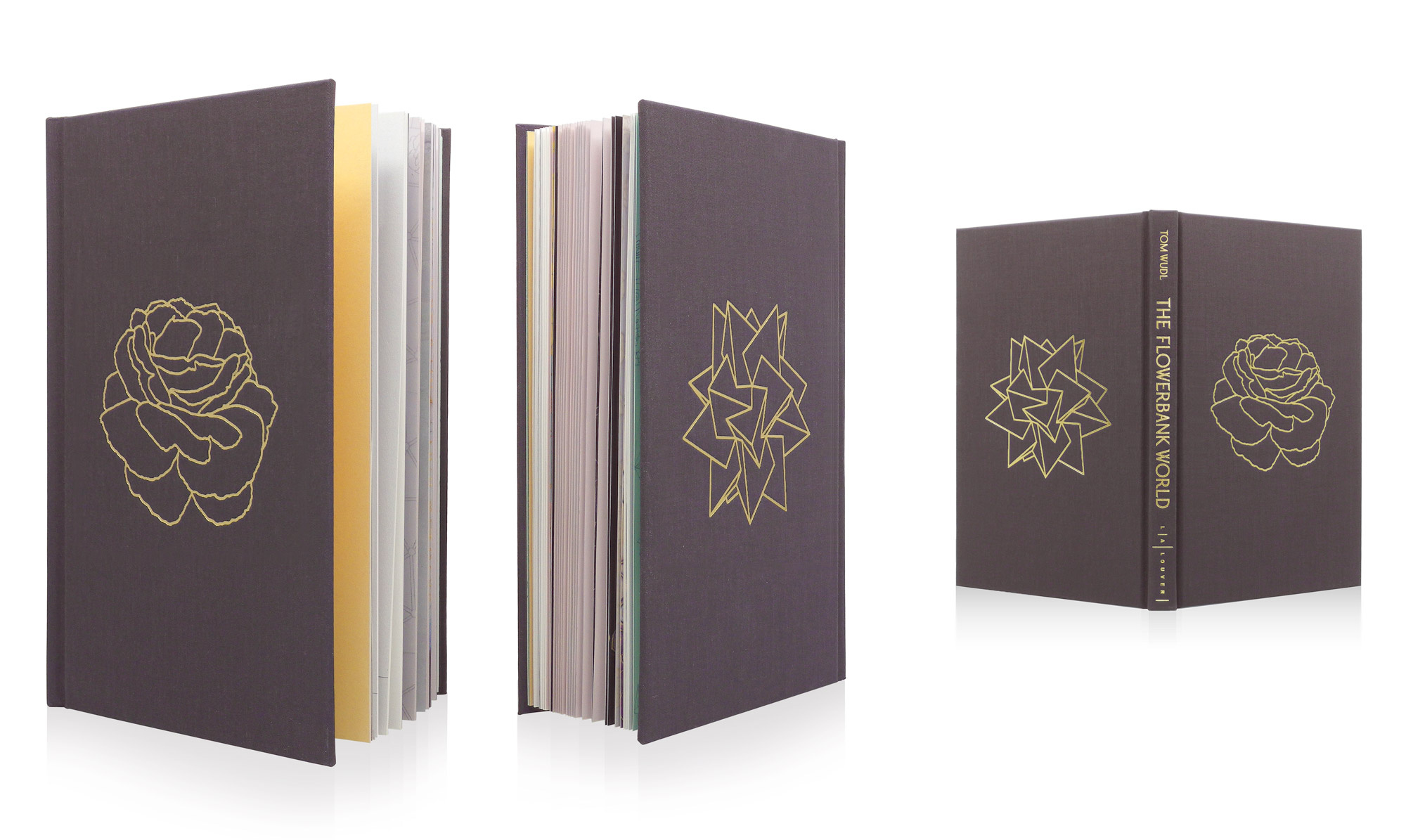 Tom Wudl "The Flowerbank World" Catalog book design graphic design print design