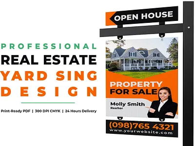 Yard Sign Design bandit sign banner branding for sale sign lawn sign open house open house sign outdoor banner real estate sign real estate yard sign realtor sign signage street sign yard sign