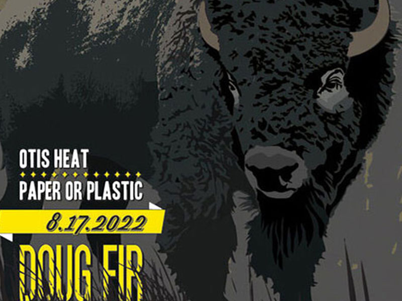 Tango Alpha Tango show poster bison concert poster graphic design illustration indie rock music portland rock n roll show poster typography vector