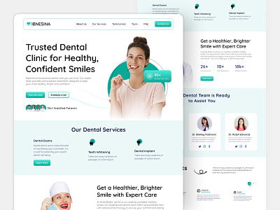 Dental Care Landing Page antdesk clinic dental dental care dental care website dental clinic dental health care landing page dentalhealth dentalservices dentist dentist landing page dentist website dentistry efatuix healthcare modern dentist landing page tooth uiuxdesign web design website design