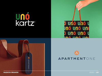 2022 - UNO Kartz + Apartment 1 1 apartment brand branding design food fresh fruits home icon kart logo mark one uno