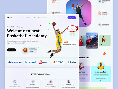 Basketball Website Design product ui ux web website