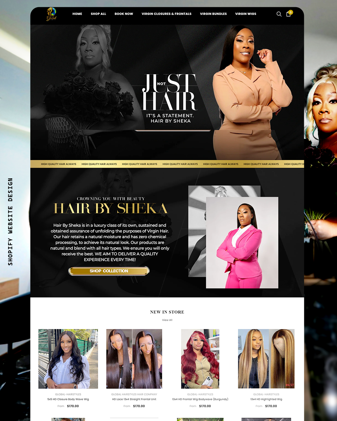 Example of Shopify Website Design