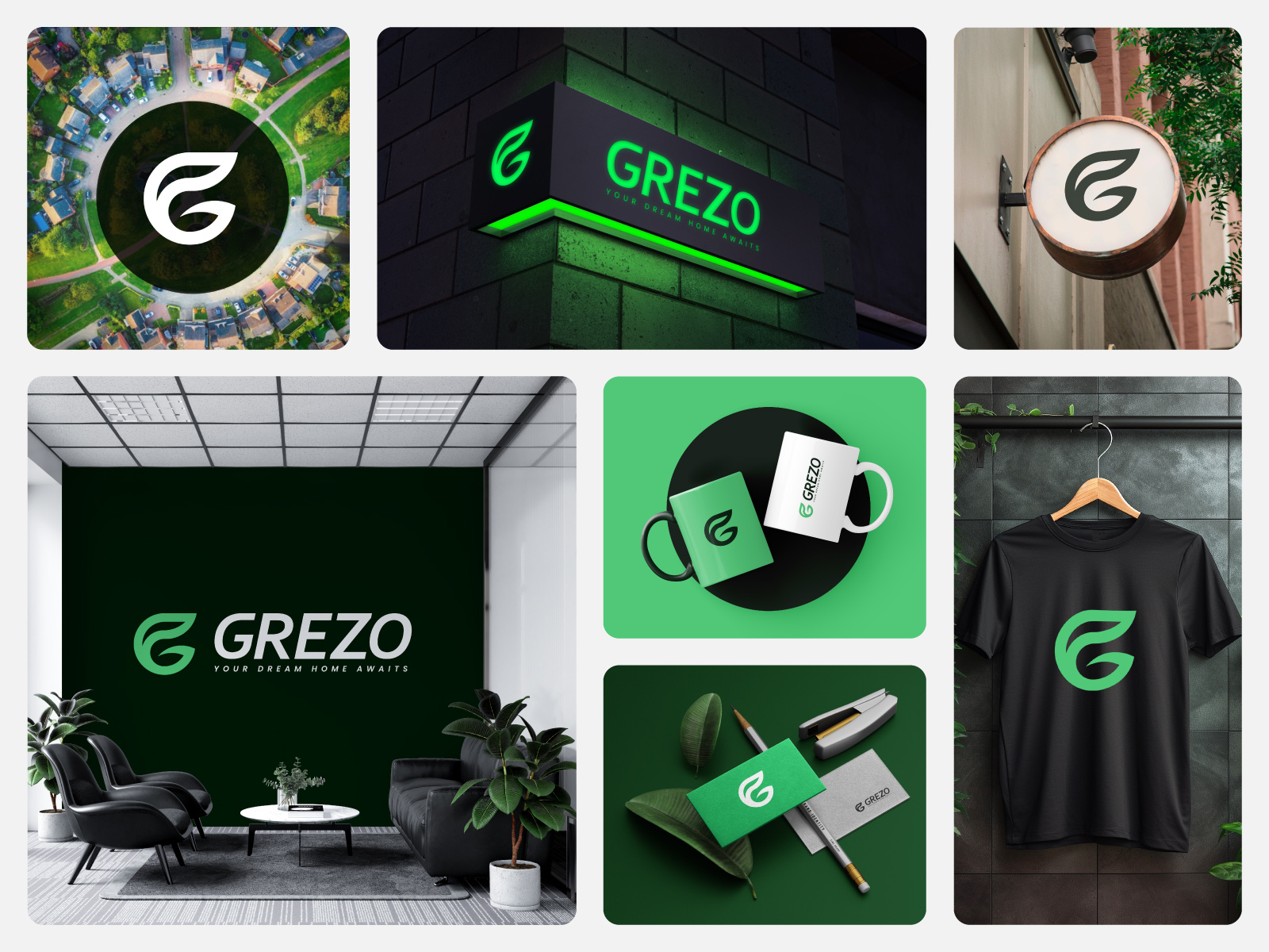 Example of Realstate, Holding, Construction Logo