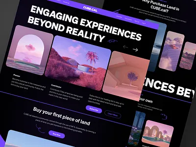 Cube.cal - Metaverse & NFT Landing Page bitcoin crypto crypto currency design digital exploration landing page landingpage metaverse nft nft marketplace platform ui uidesign user interface