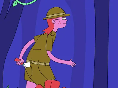 Jungle Chest animation character gif illustration loop