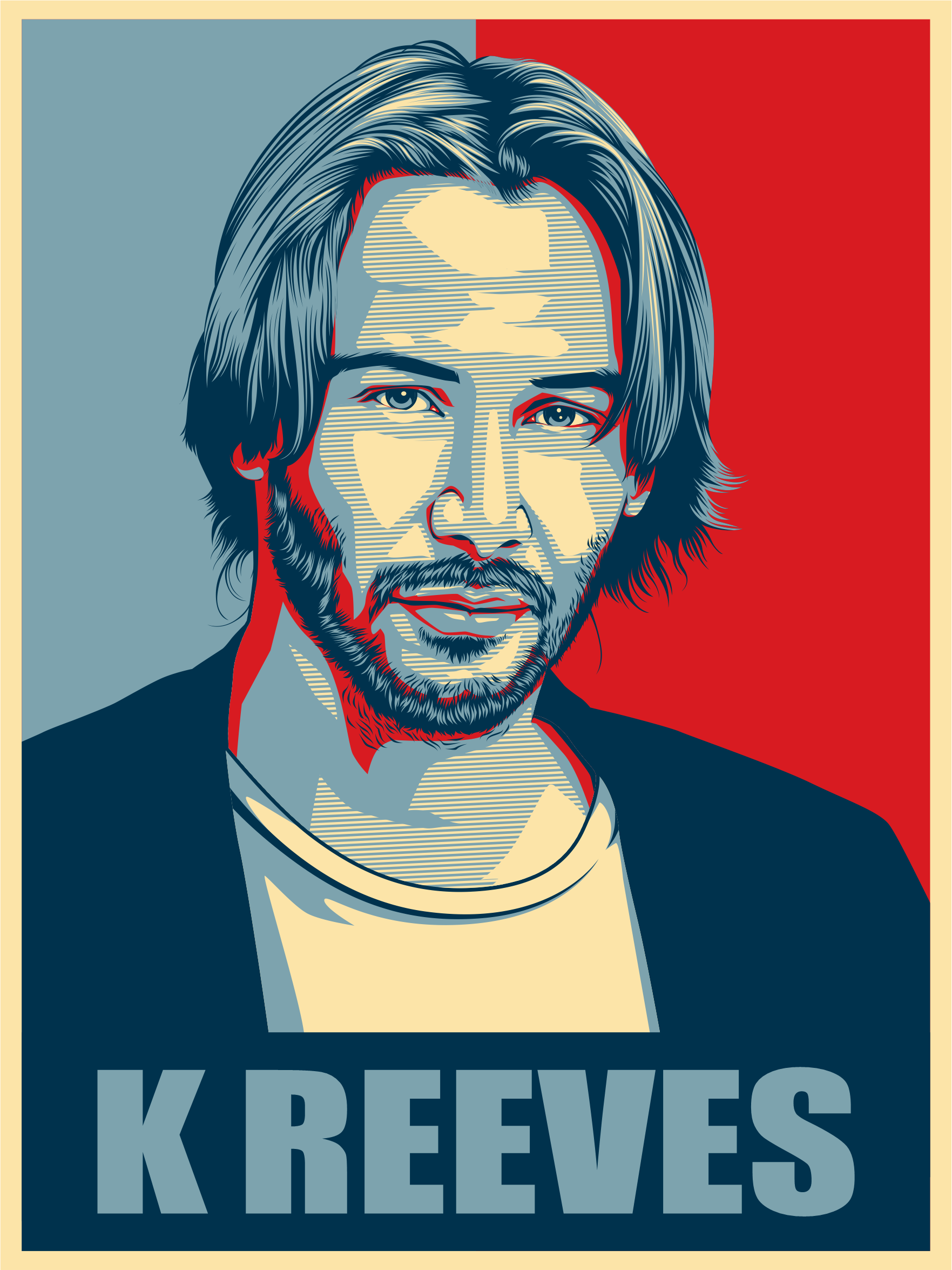 Vector Hope Style Keanu Reeves art branding coreldraw design designer digitalart graphicdesigner illustration vector