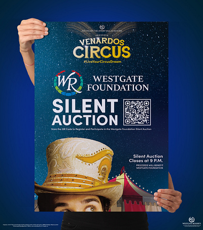 Westgate Foundation: Silent Auction Poster brand identity branding graphic art graphic design hospitality marketing poster typography