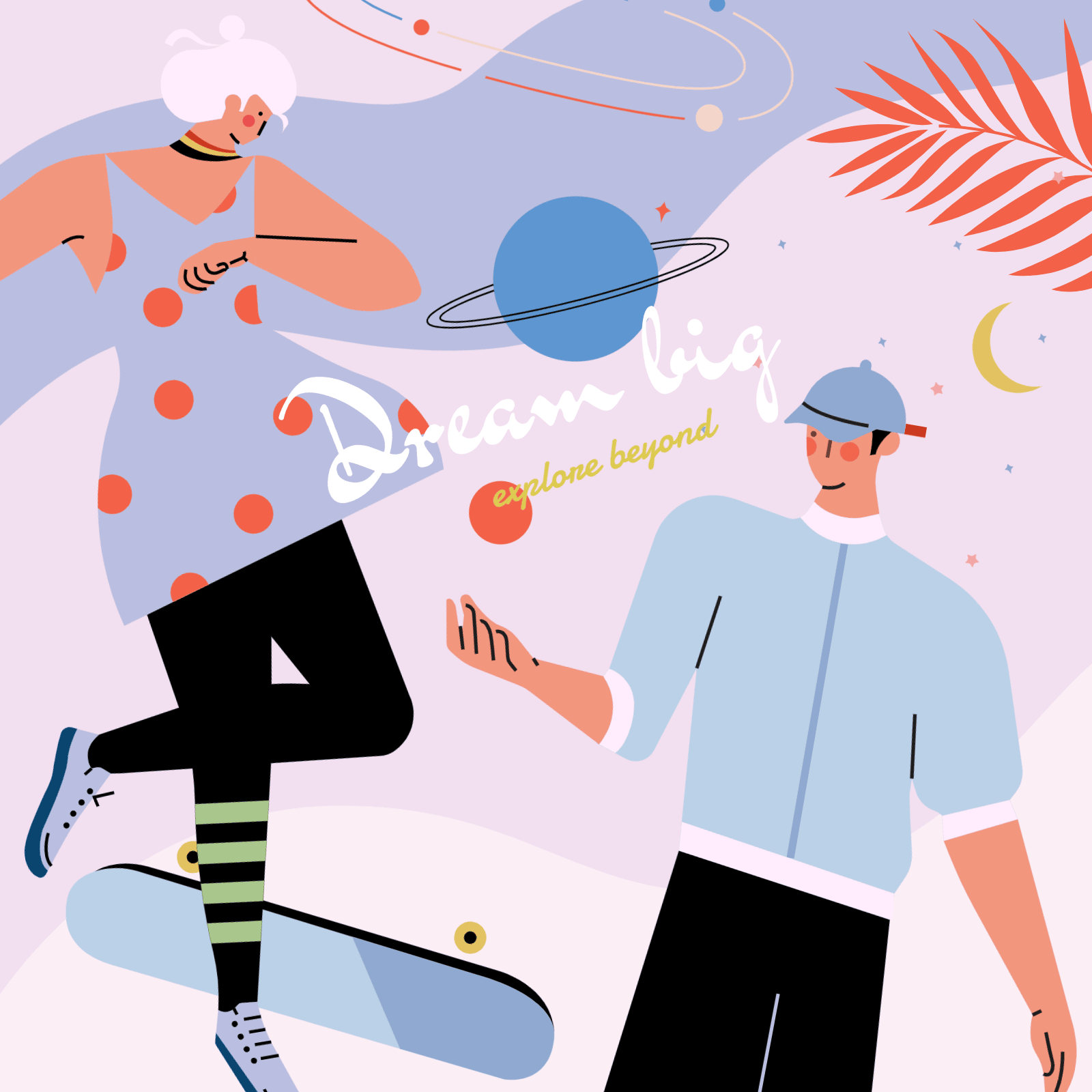 小园素作品：探索你的小宇宙 design flat graphic design illustration vector