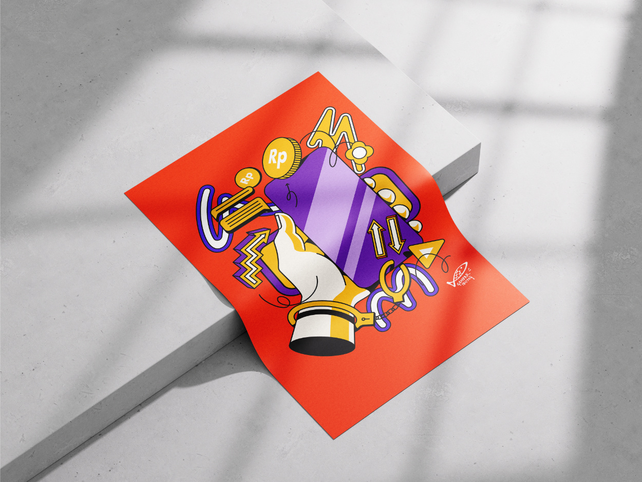 Handcuffed design editorial editorialillustration graphic design illustration