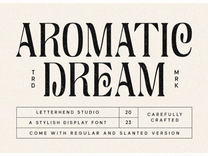 Aromatic Dream – Stylish Display Font freebies simple font