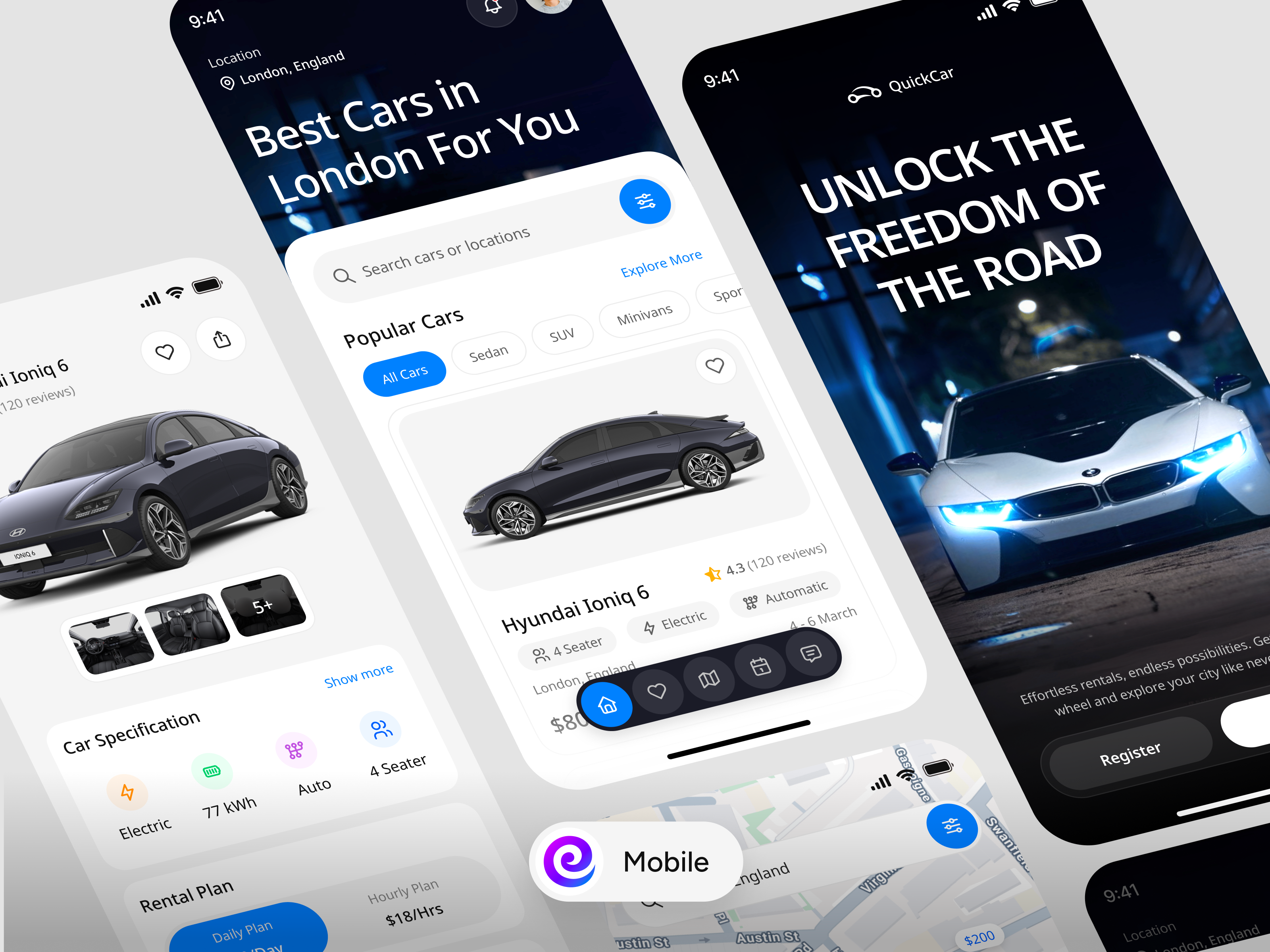 QuickCar - Car Rental Mobile booking car car rental electric electric cars fleet location location search navigation pricing rental rental service ride ride booking search travel travel app trip trip planner vehicle pricing