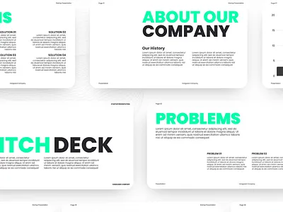 GREEN BOLD MINIMALIST CLEAN PITCH DECK DESIGN ppt design