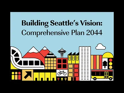 AIA Seattle "Comp Plan 2044" graphic identity