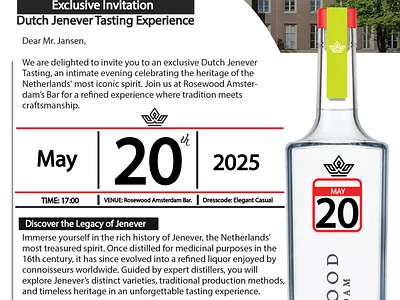 Rosewood Invite bar downsign drink graphic design hotel invitation letter restaurant roosewood sam omo