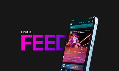 Oculus Feed feed gaming mobile oculus ui user interface virtual reality vr
