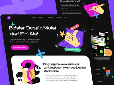 Hey Academy Website 🔥 academy animation design agency flat graphic design illustration landing pages logo school ui