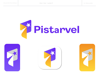 Pistarvel Logo Design abstract logo airplane logo connection illustration inspiration letter logo logotype minimalist logo monogram logo p logo plan plane logo print star tech logo tour logo travel travel agency logo vector logo wordmark logo