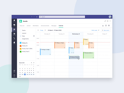 Beedle for Microsoft Teams calendar edtech education microsoft teams ms teams product design ui ux