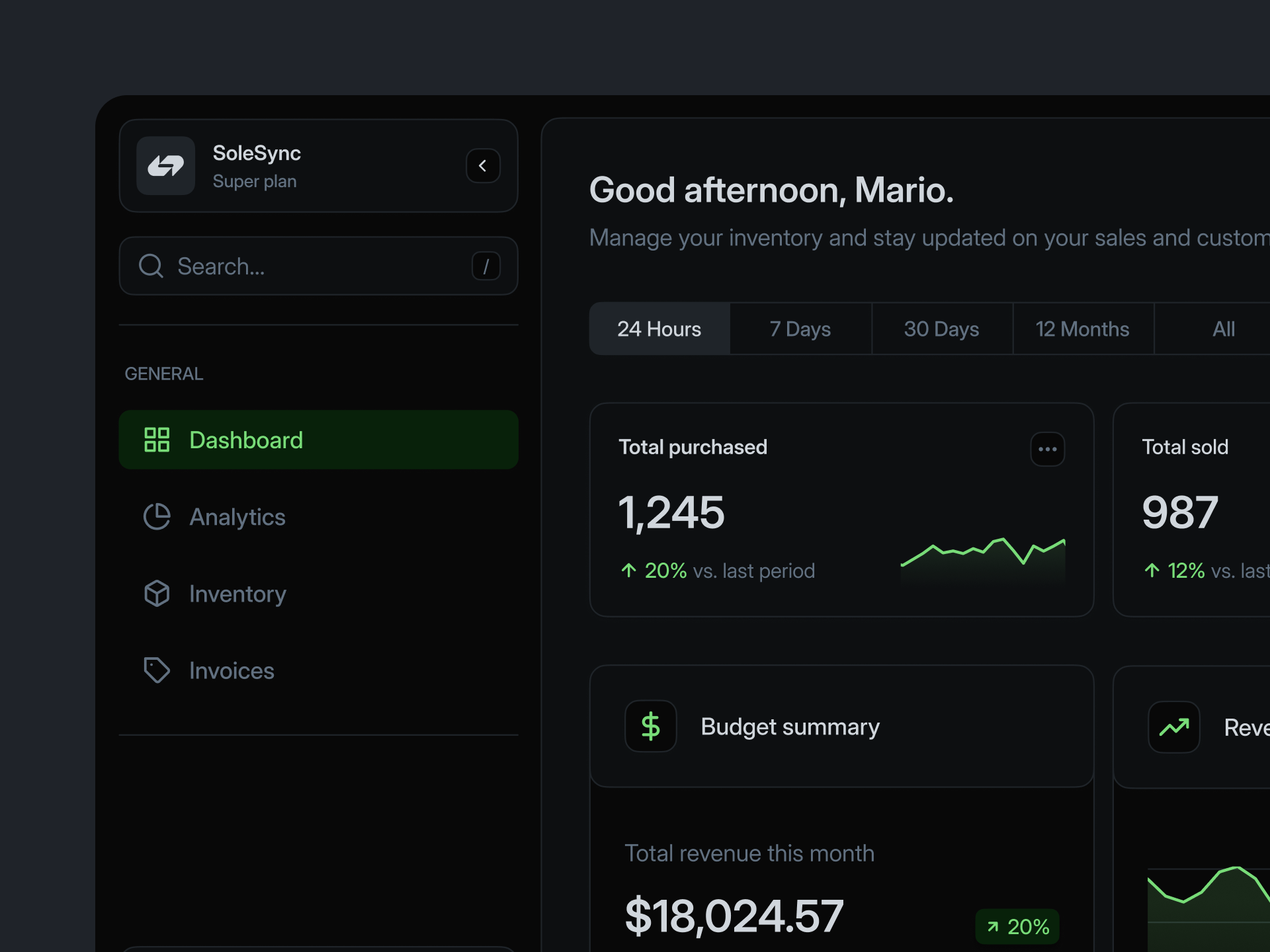 Sneaker resale dashboard closeup chart crm dashboard desktop app figma saas statistics stats ui uidesign ux uxdesign web app website