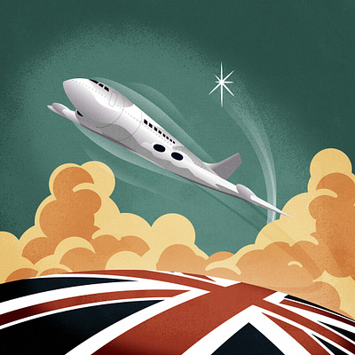 De Havilland Comet advertisement affiche airplane design illustration illustrator minimalist poster texture vector