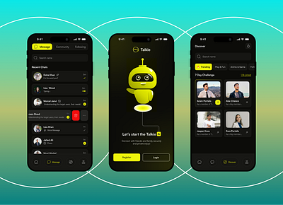 AI Community - Mobile App Design ai ai assistant ai bot app app design artifical intelligence bot chat chat ai chatbot chatbot ui conversation hire ui ux designer iphone message messenger mobile app prompt saas ui design