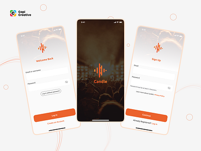Candle - Music Player App app design mobile app mobile app design music music app music player music player app playlist song songs ui ui design