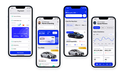 AUTO MARKET - Car Auction Mobile App Design car auction mobile app design mobile app design ui ux design unique ui design