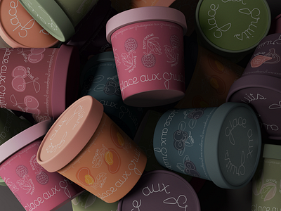 Glace aux fruits logo & branding adobe adobe illustrator adobe photoshop brand branding colour design france fruits gelato glace graphic design ice cream illustration linedrawing logo logo design mockup packaging paris