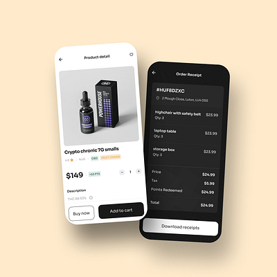 Mobile commerce app blockchain defi design illustration uiux web3 website