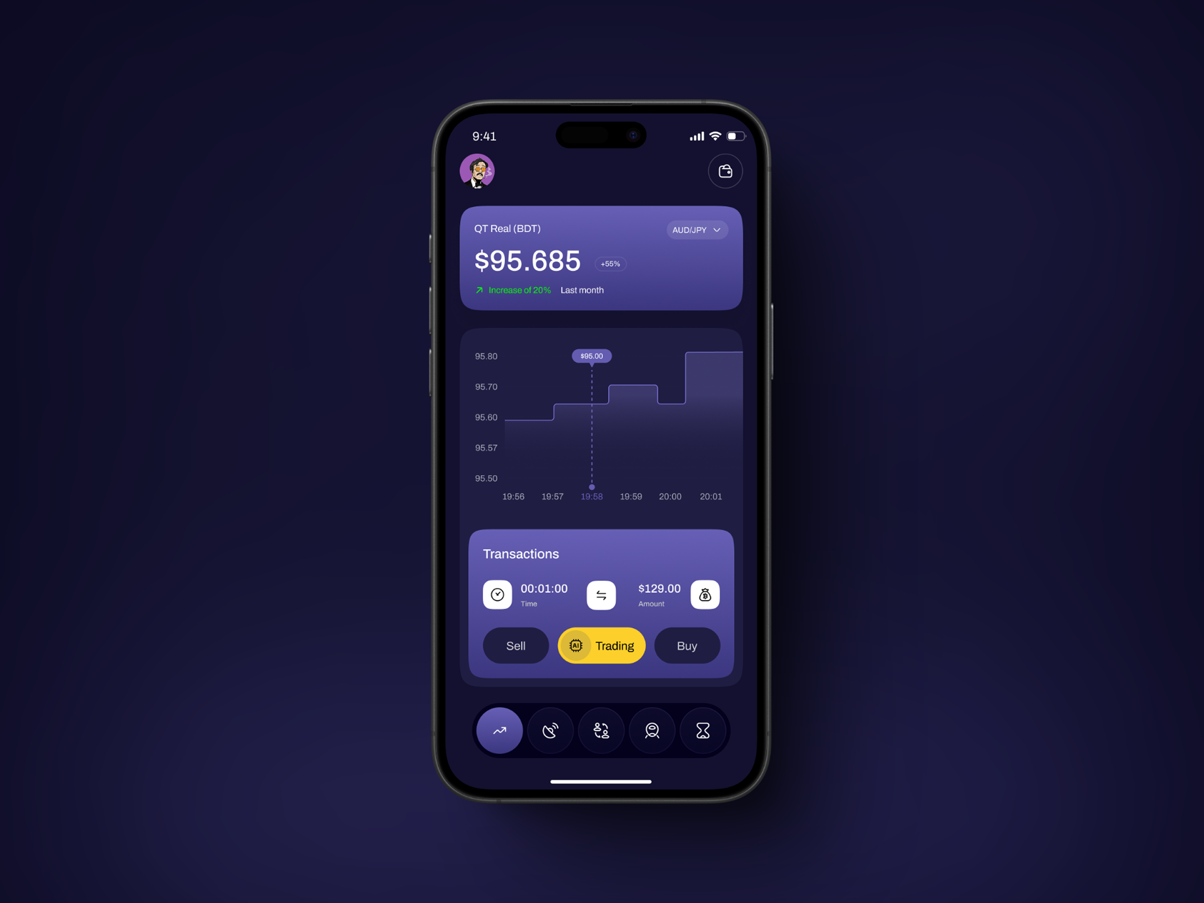 Example of Crypto Trading App Design