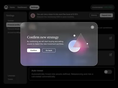 Daily UI #16 - Pop-up Overlay app dailyui design finance investing popup roboadvisor ui ux