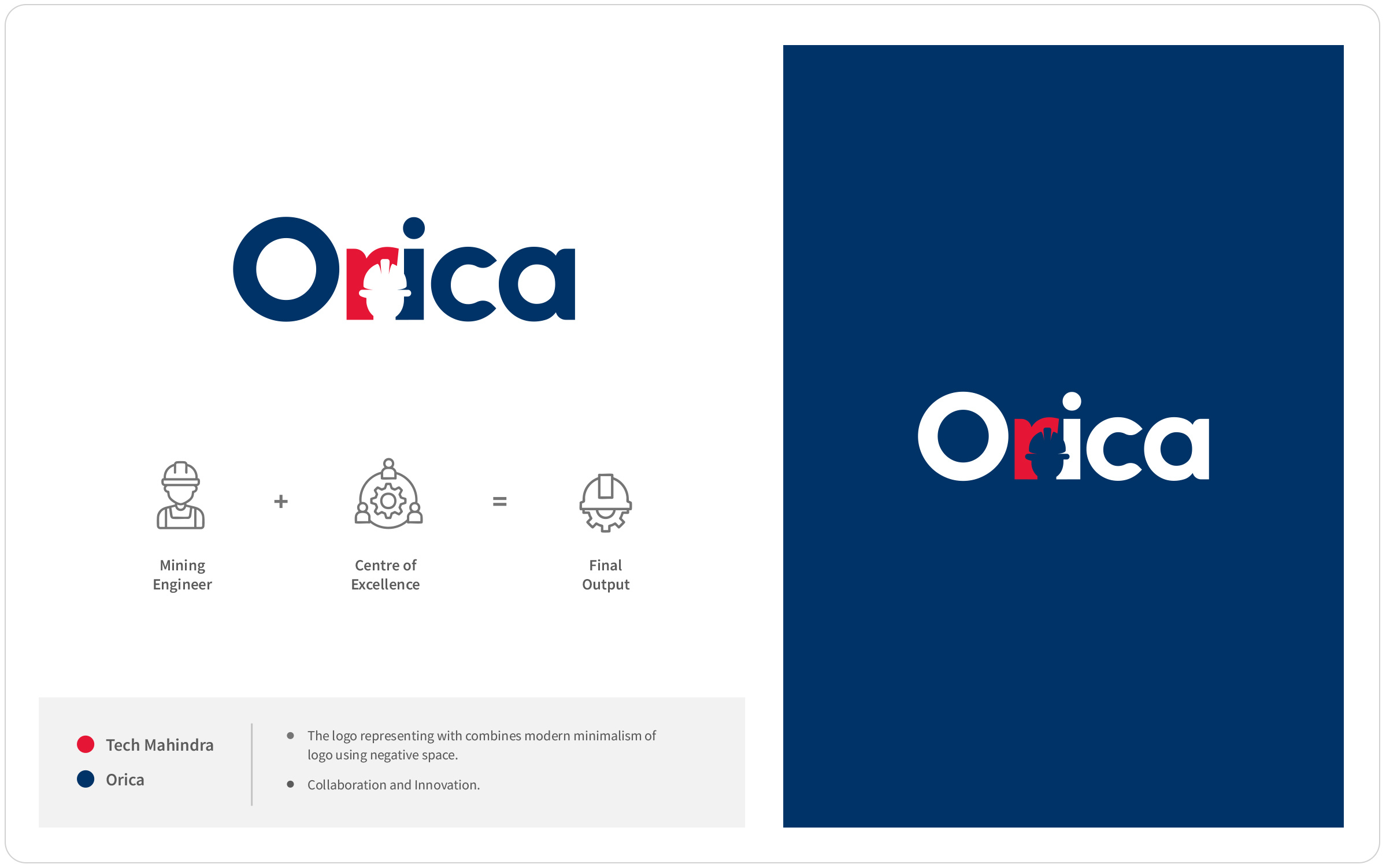ORICA Logo blue logo branding graphic design logo negative space logo red logo ui
