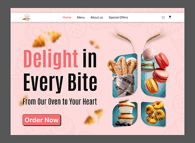 Bake House - Website Concept Design. app app design behance branding creative dailyui de design figma graphic design ill illustration logo product design typography ui uitrends ux web design website