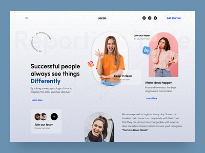 Hero Section Design branding design hero section design landdingpage logo ui ux webdesign