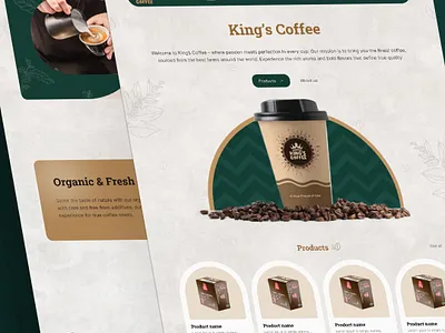 King's Coffee ☕️ coffee figma ui ui design uiuix web website
