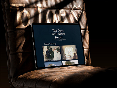 To Love Studio Web Development branding framer web design wedding website