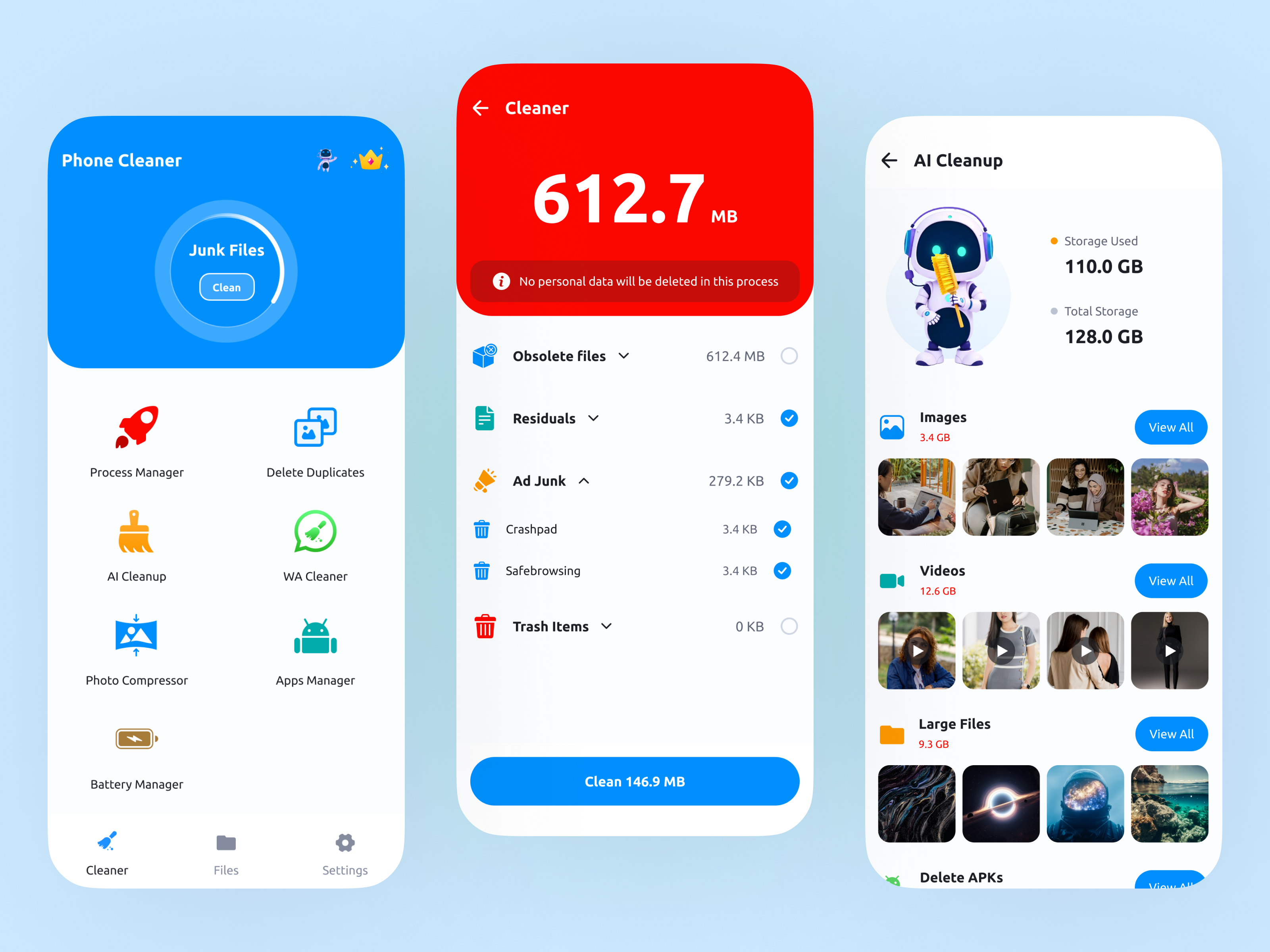 Example of Startup App UI/UX Design Reskin Services