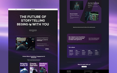 NeuroVerse Future Landing Page figma grimes murray nuggets photoshop ui uiux warriors webdesign xd