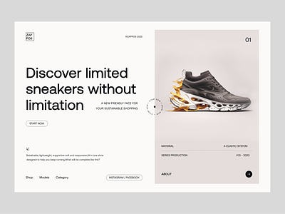 Geniet Zeeslak Wissen Sneakers Home Page designs, themes, templates and downloadable graphic  elements on Dribbble