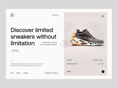 Fashion Store Website UI apparel website brand website clothing brand clothing web fashion home page landing page minimal design product product design shoes website sneakers style web design website ui
