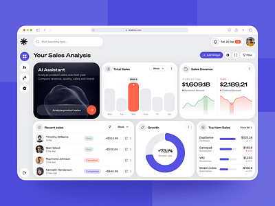 DealBox | Smart CRM Solution with AI Analytics account management account tracking ai ai product ai solutions b2b business intelligence business solutions crm platform dashboard data analytics finance dashboard financial security hubspot modern design payment management product design real time data ui ux xero