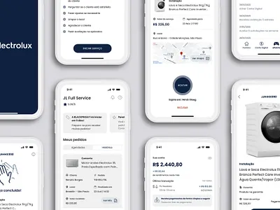 Professional Assistance App - Electrolux mobile ui ux